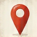 Icono de pin de mapa abstracto