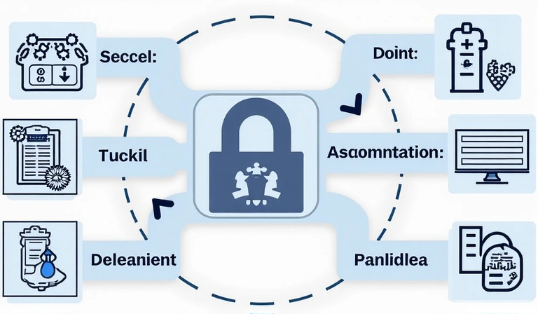 Representación visual de la divulgación de datos bajo estrictos controles de seguridad
